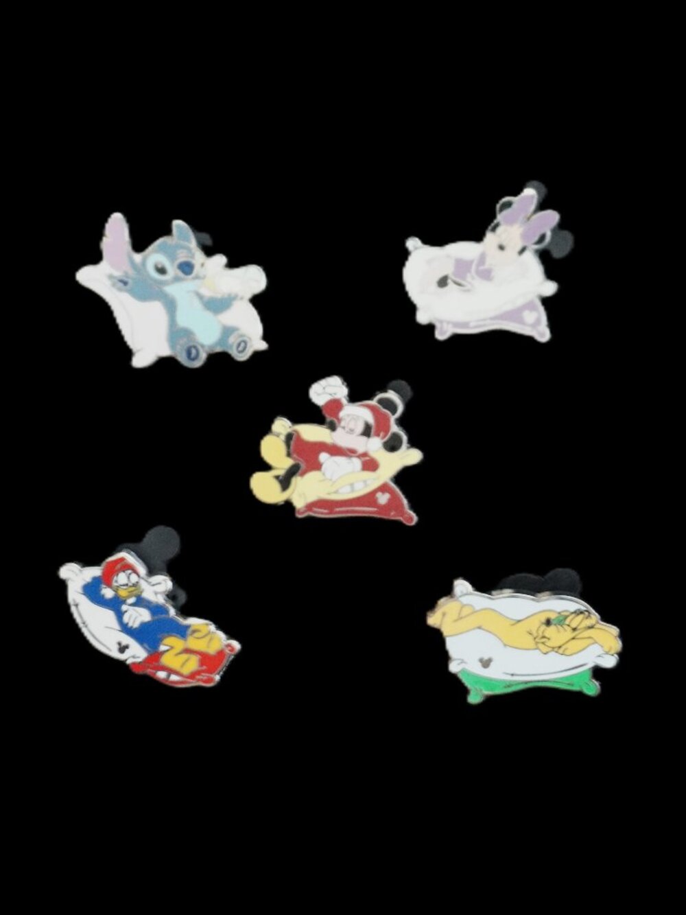 Disney Pin Trading 5 Pin Lot Featuring Bedtime Naptime (057)